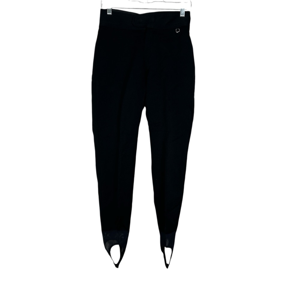 Schoeller of Switzerland Sleek Black Women's Ski Stirrup Pants VTG